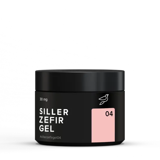 Гель кольоровий для нарощування нігтів, 15 мл №004 Рожево-бежевий ZEFIR Gel SILLER Professional 